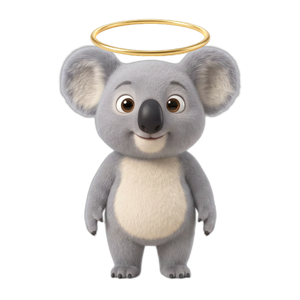 Koala avec une auréole