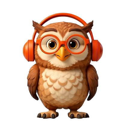 Chouette en tenue de DJ