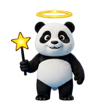 Panda en tenue du sage